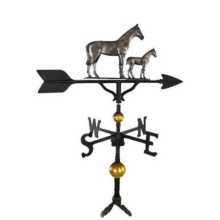 GARDENGEAR 300 Series 32 In Deluxe Swedish Iron Mare  Colt Weathervane GA804992